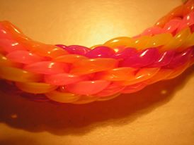 Bratara handmade Pink Rainbow Jellybeans